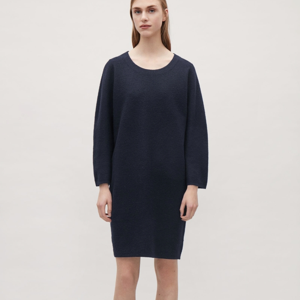 COS Navy Wool Sweater Dress, S